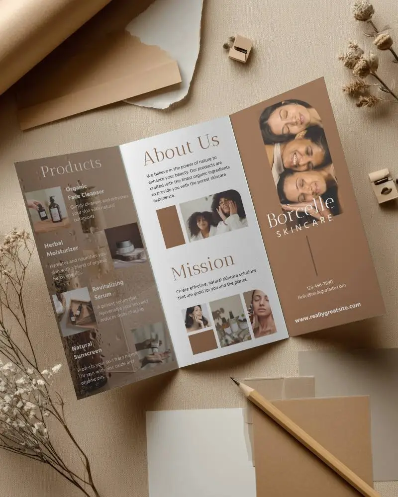 trifold-brochure-mockup-on-minimalist-workspace-for-design-presentation