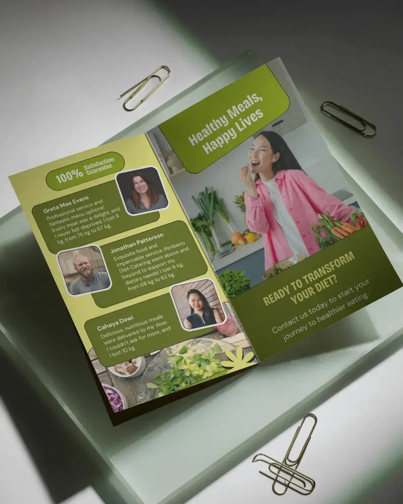 Minimalistic Open Brochure Mockup For Modern Business Presentation And Branding Ideas