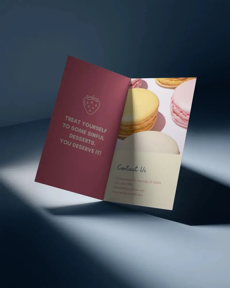 Premium Texture Brochure Mockup Floating In Studio Lighting Ideal For Branding Projects