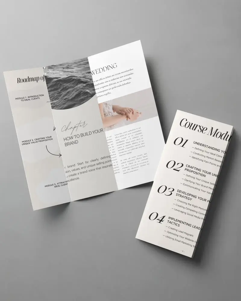 Blank Tri Fold Brochure Mockup Layout For Marketing And Promotional Materials Showcase