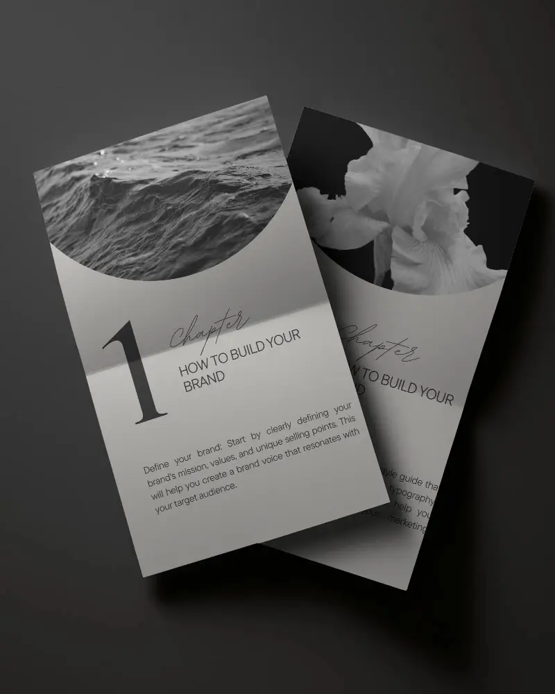 Minimalistic Folded Brochure Mockup Clean Sleek Design For Marketing And Branding Projects