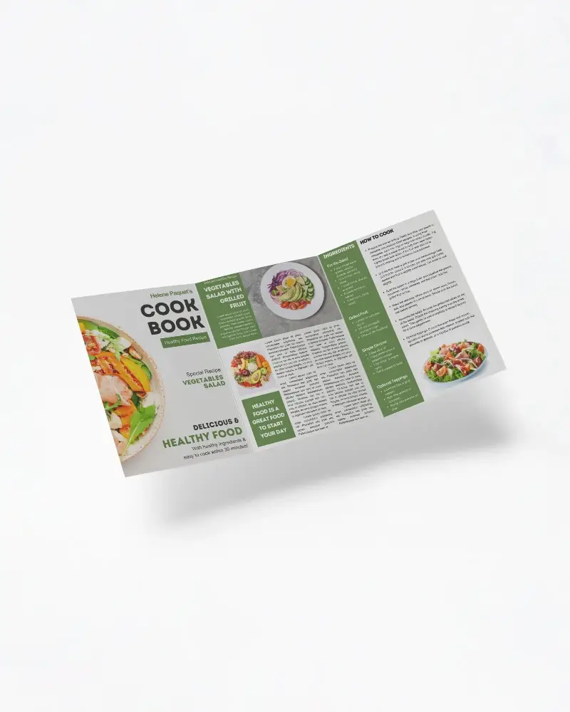 Photorealistic Trifold Brochure Mockup For Brand Presentation Display