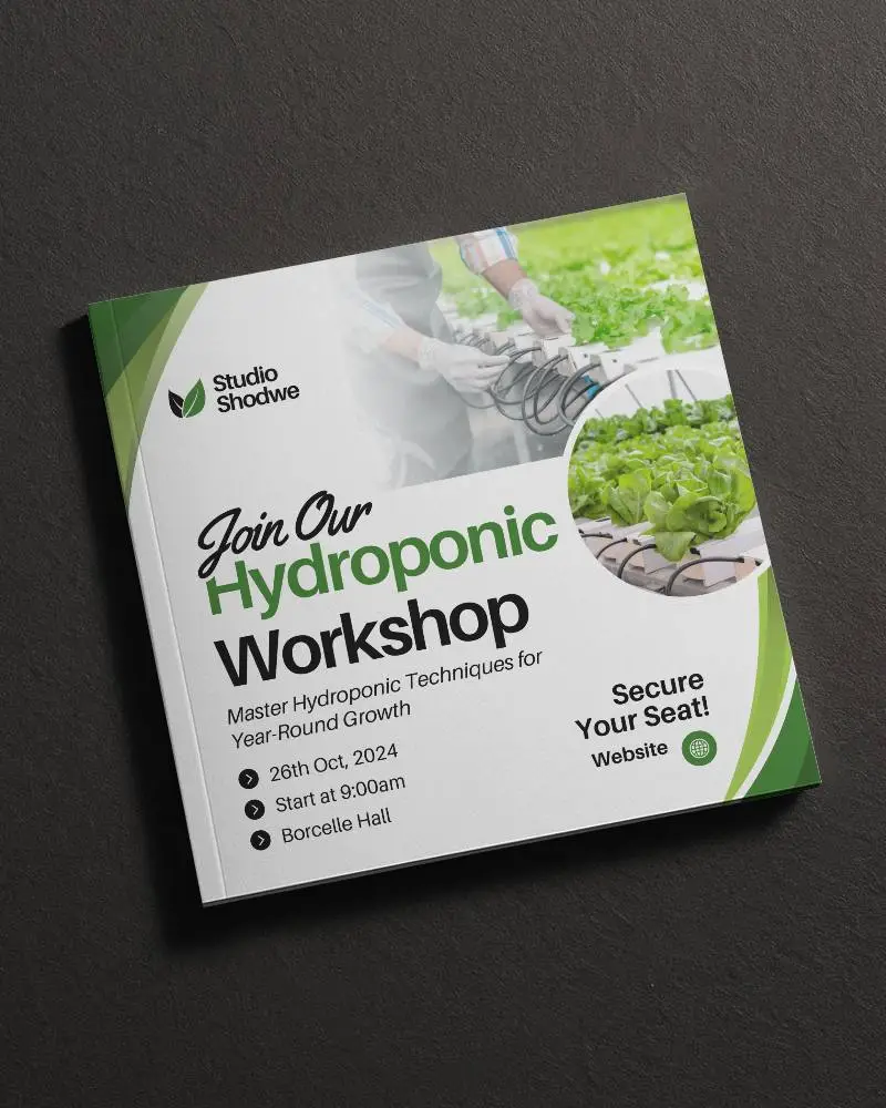 Luxury Brochure Mockup Hardcover Square Layout On Dark Surface