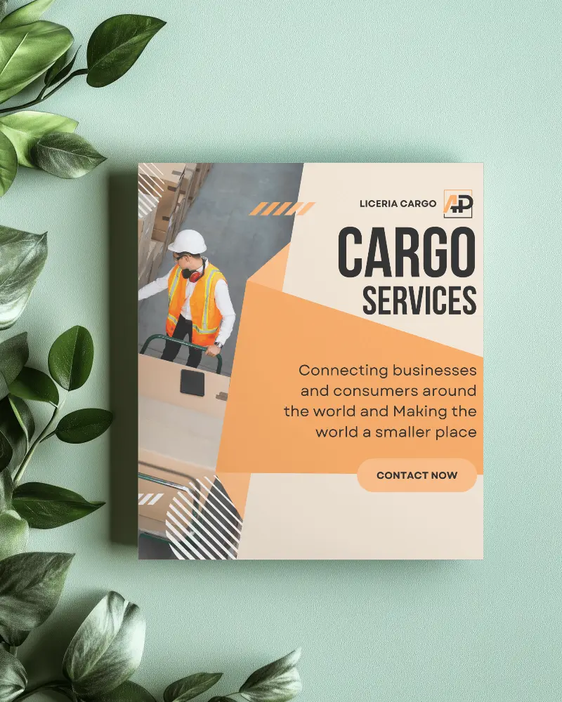 Fresh Minimal Brochure Mockup On Light Green With Leafy Shadow