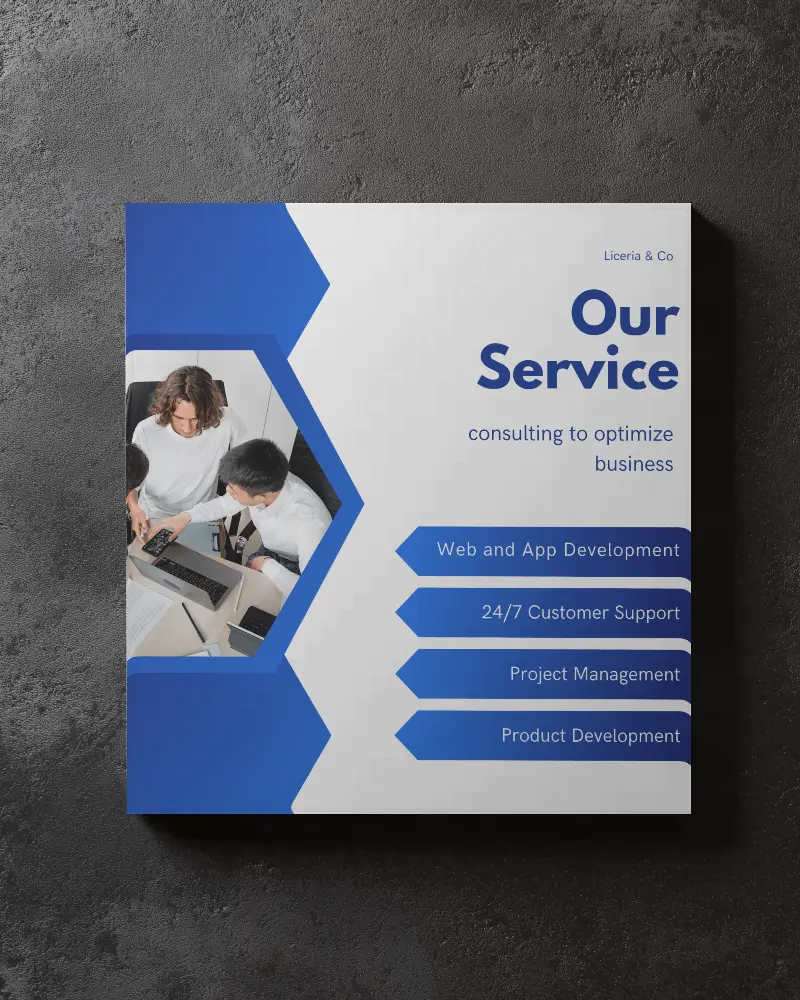 Square Brochure Mockup On Dark Concrete Surface Top View Textured Modern Aesthetic