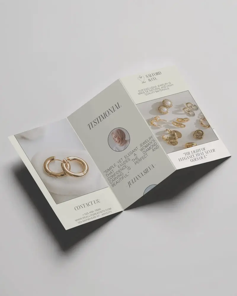 High Quality Trifold Brochure Mockup For Business Presentation And Marketing Designs 0369