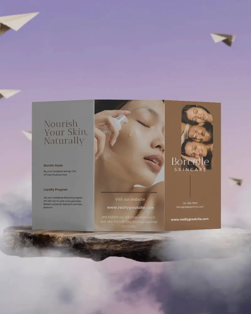 Floating Geometric Block On Rock With Paper Planes Surrounding In Sky Background 0371