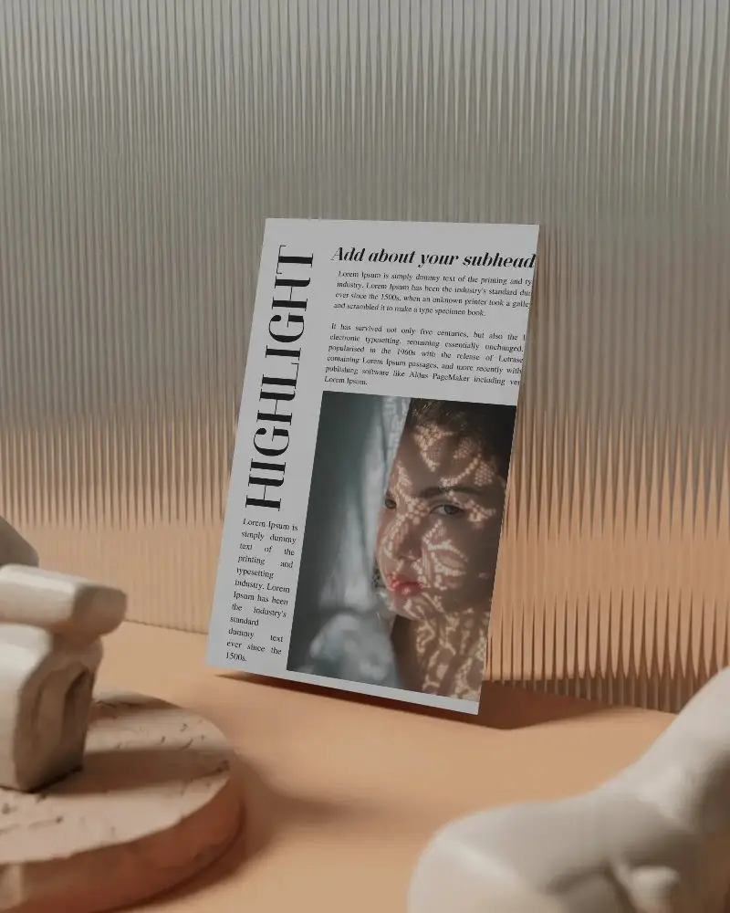 Minimalistic Brochure Mockup For Clean Presentation And Professional Portfolio Display 0380