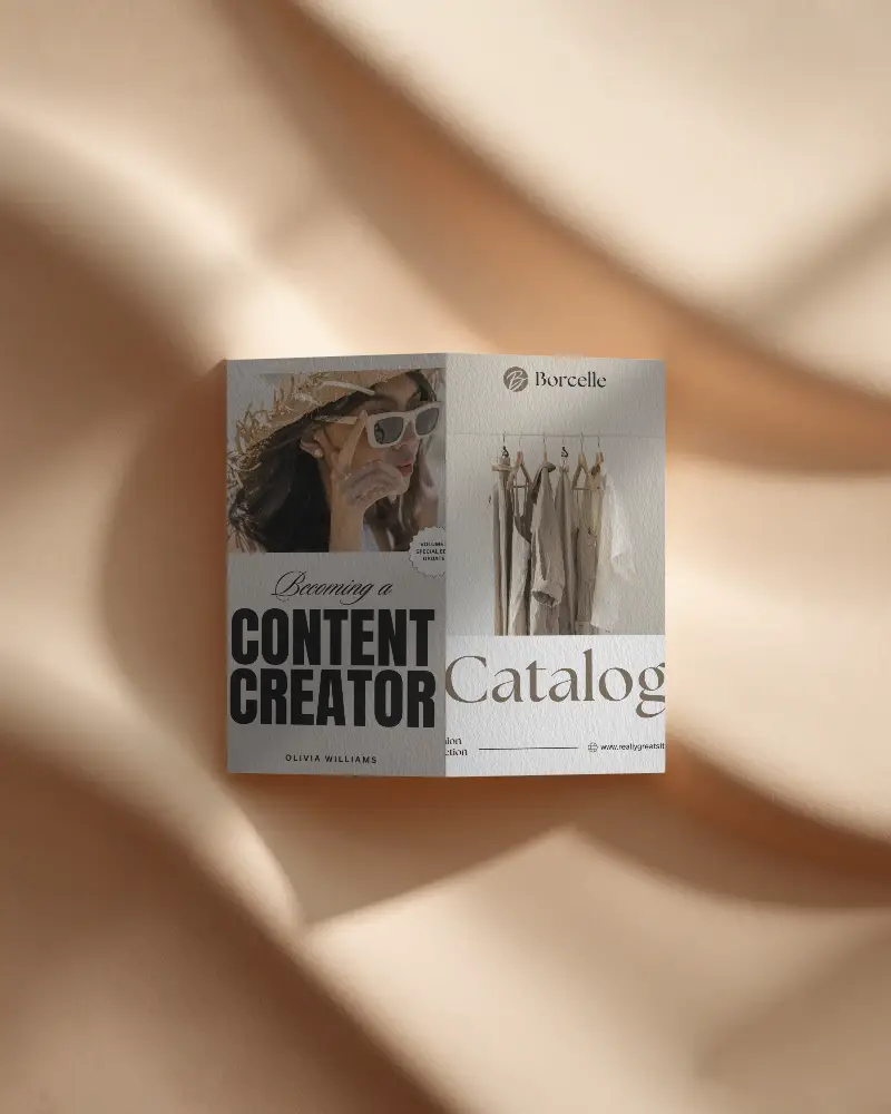 Elegant Square Brochure Mockup With Folded Paper Texture For Branding And Marketing 0422