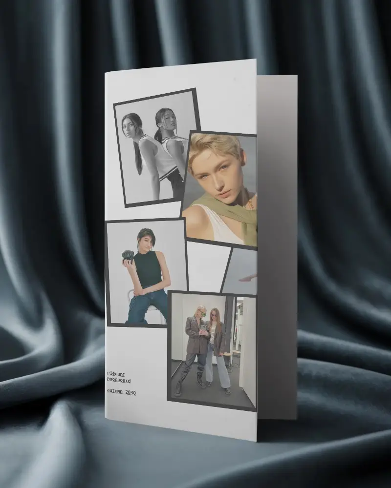 High Quality Print Ready Folded Brochure Mockup With Clean Surface For Brand Marketing 0432