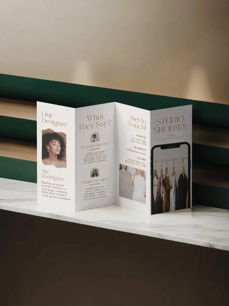 Professional Trifold Brochure Mockupwith Minimalist Design For Business Presentations And Marketing