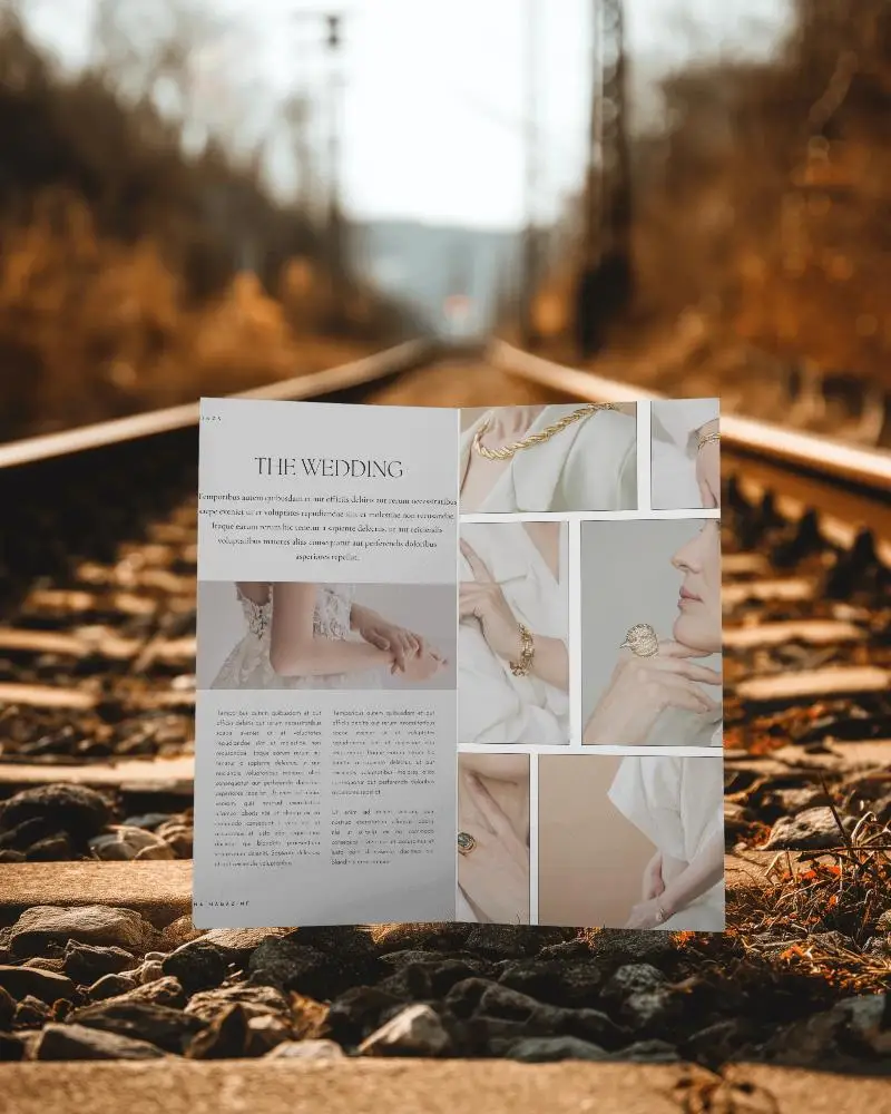 blank-two-fold-brochure-mockup-on-natural-railroad-tracks-background-for-design