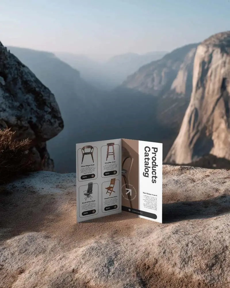 open-brochure-mockup-with-natural-mountain-background-and-rough-rock-texture