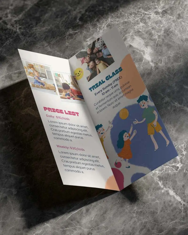 elegant-minimalistic-brochure-mockup-showcasing-open-trifold-layout-on-textured-background