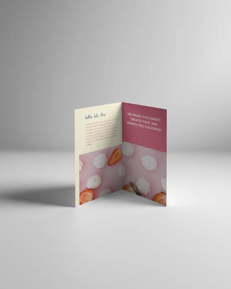 Minimalist Brochure Mockup With Open Two Panel Layout For Branding