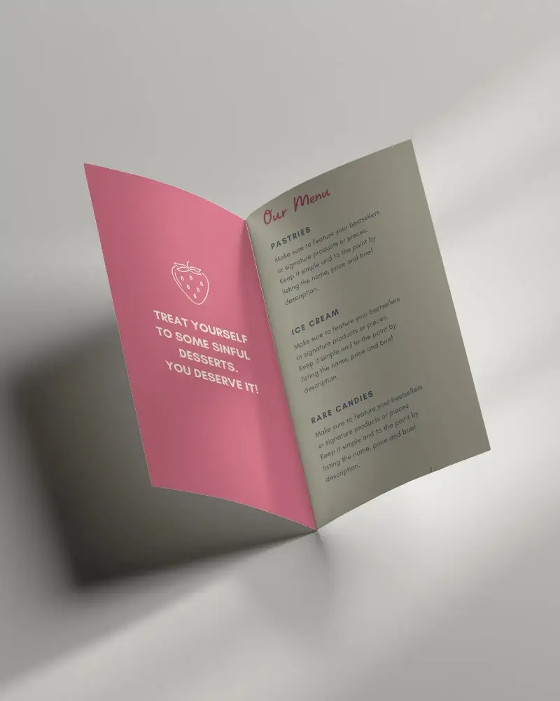 Brochure Mockup With Clean Flat Lay Design For Brand Promotion And Marketing Use