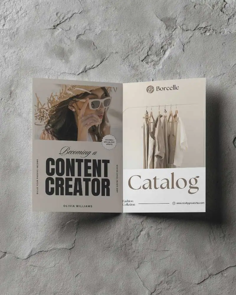 Open Brochure Mockup Template For Marketing Presentations And Design Showcase