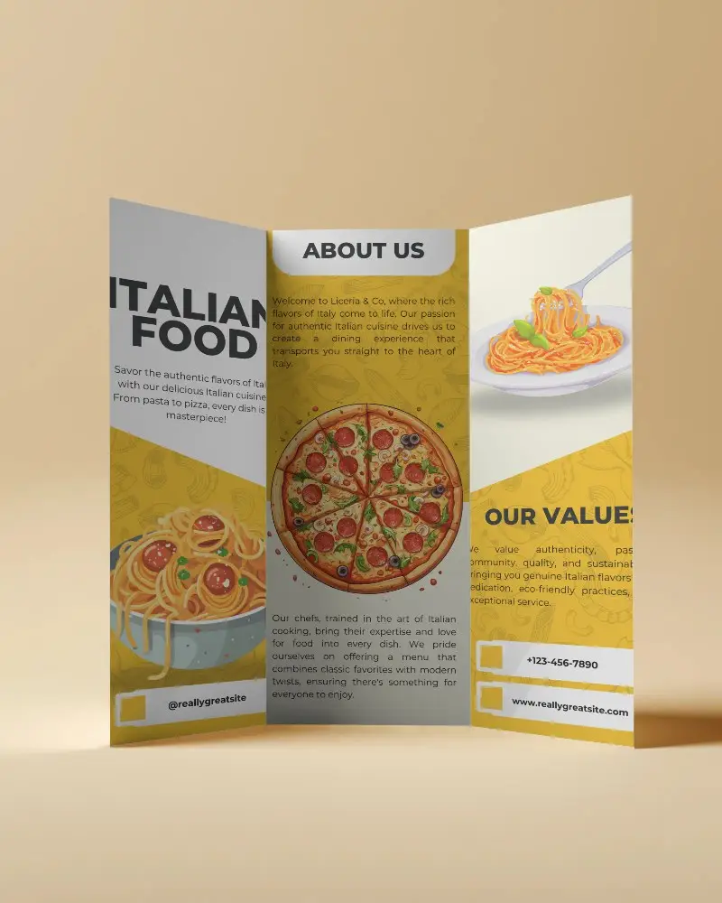 Premium Trifold Brochure Mockup For Corporate Business Branding And Marketing Materials Upload
