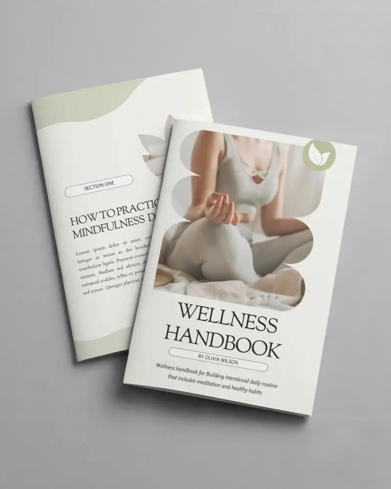 Minimalistic Brochure Mockup For Professional Print Design Showcase With Top View