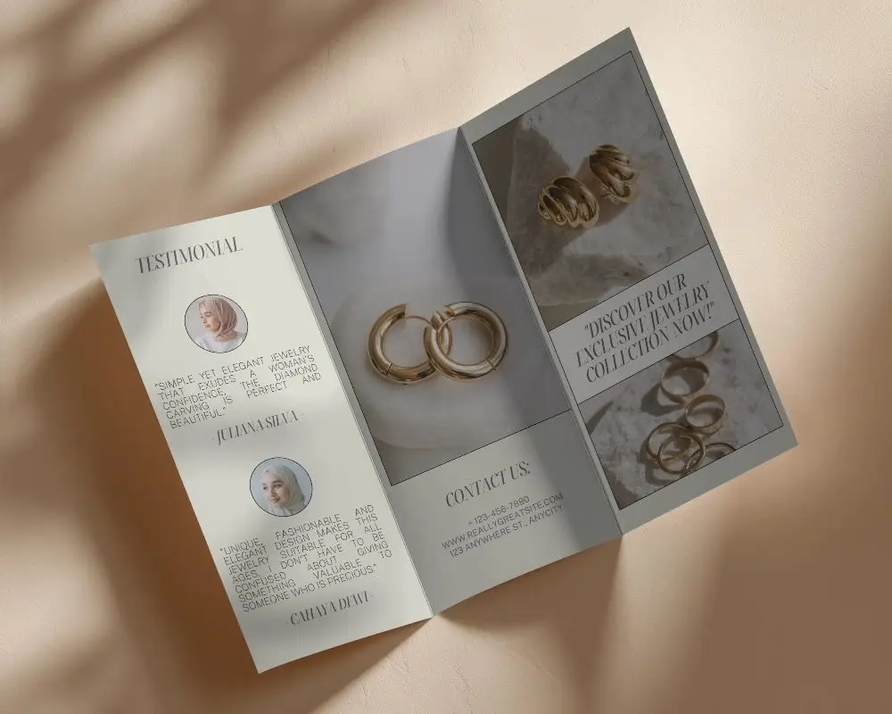 High Resolution Triple Panel Brochure Mockup For Professional Brand Presentation