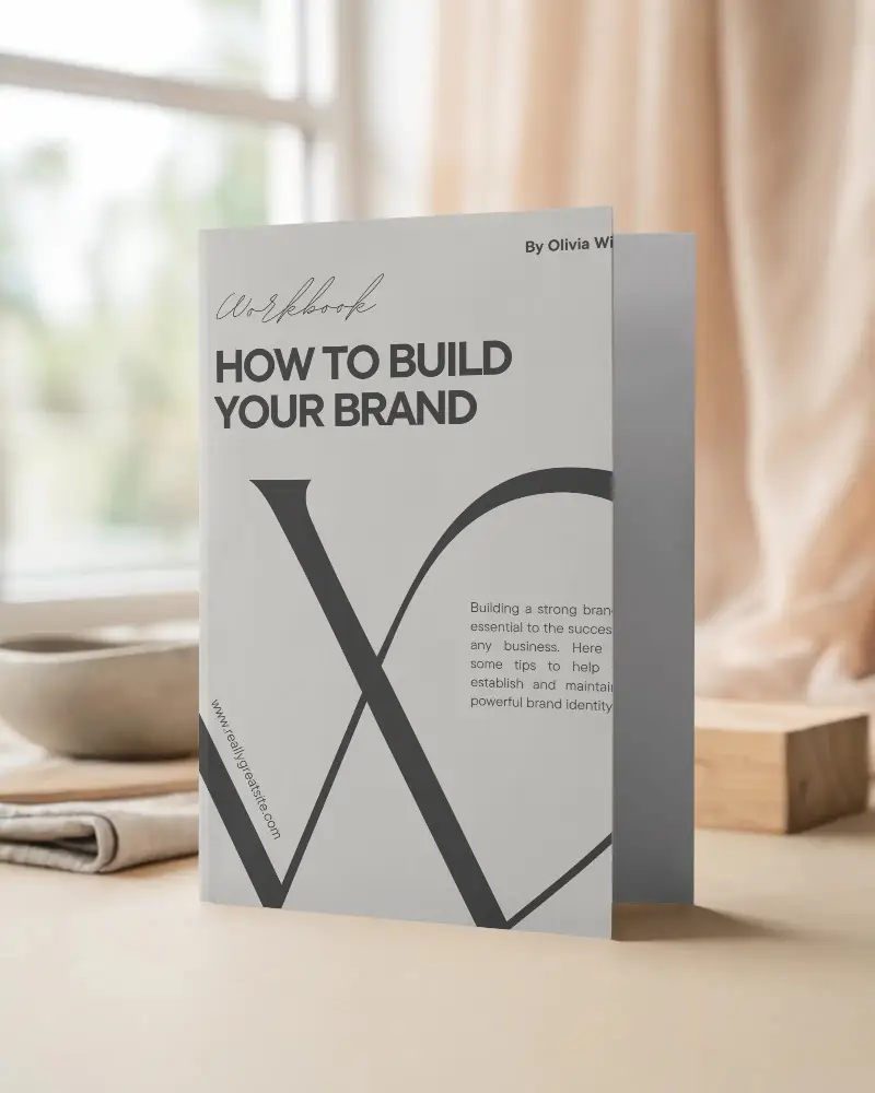 Elegant Minimalist Brochure Mockup For Marketing And Brand Presentation Purposes