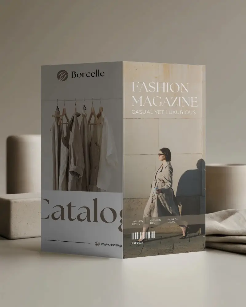 Minimalist Stylish Brochure Mockup With Modern Clean Edges For Professional Print Presentation