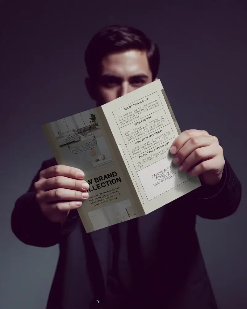 Professional Business Brochure Mockup Showcasing Two Page Layout For Marketing Materials