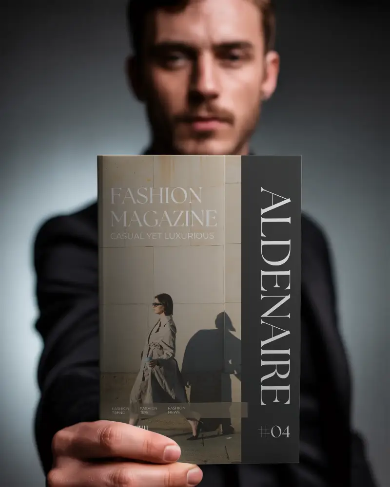 Corporate Brochure Holding Mockup For Advertising Branding And Creative Showcase