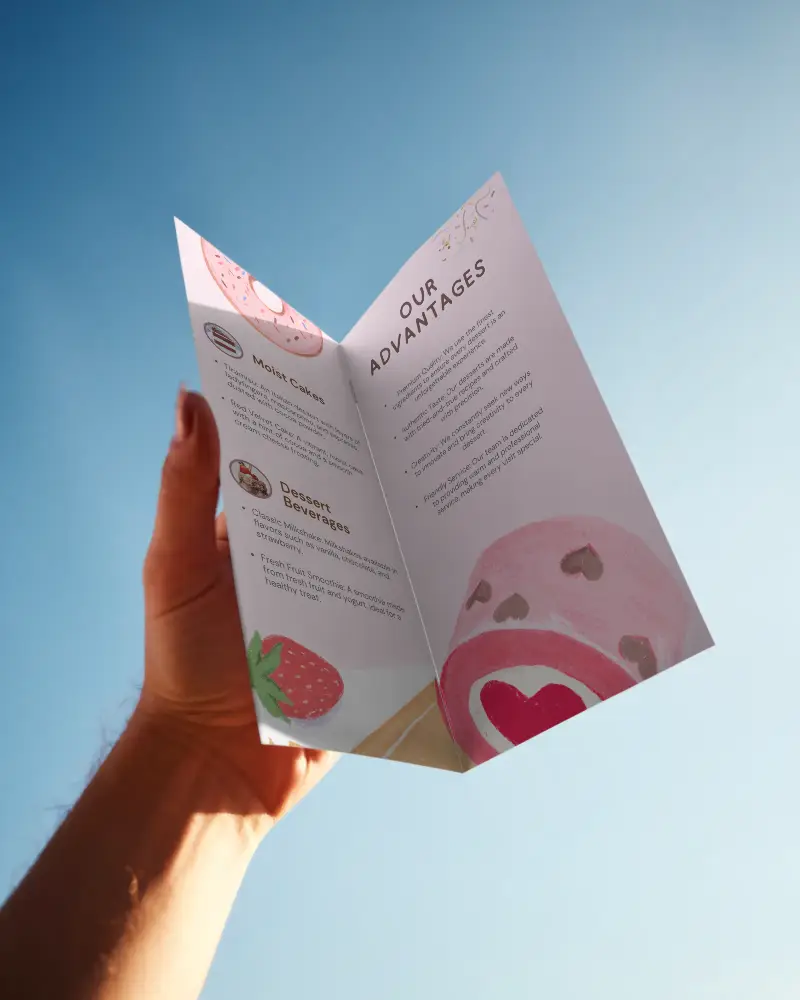 Clean Minimalist Trifold Brochure Mockup For Brand Presentation And Marketing Campaigns