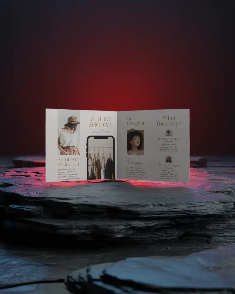 Open Stylish Brochure Mockup Perfect For Minimalist Designs And Marketing Presentation Templates