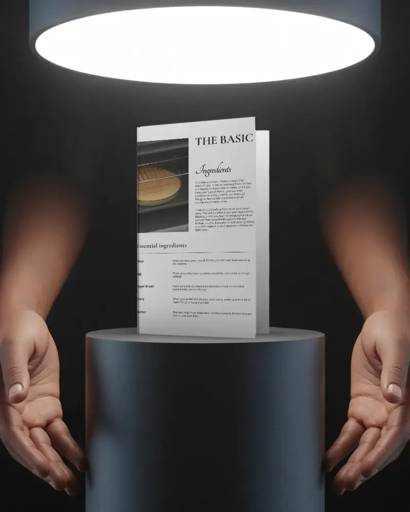 Professional Brochure Mockup With Sleek Modern Design For Corporate Marketing Presentation