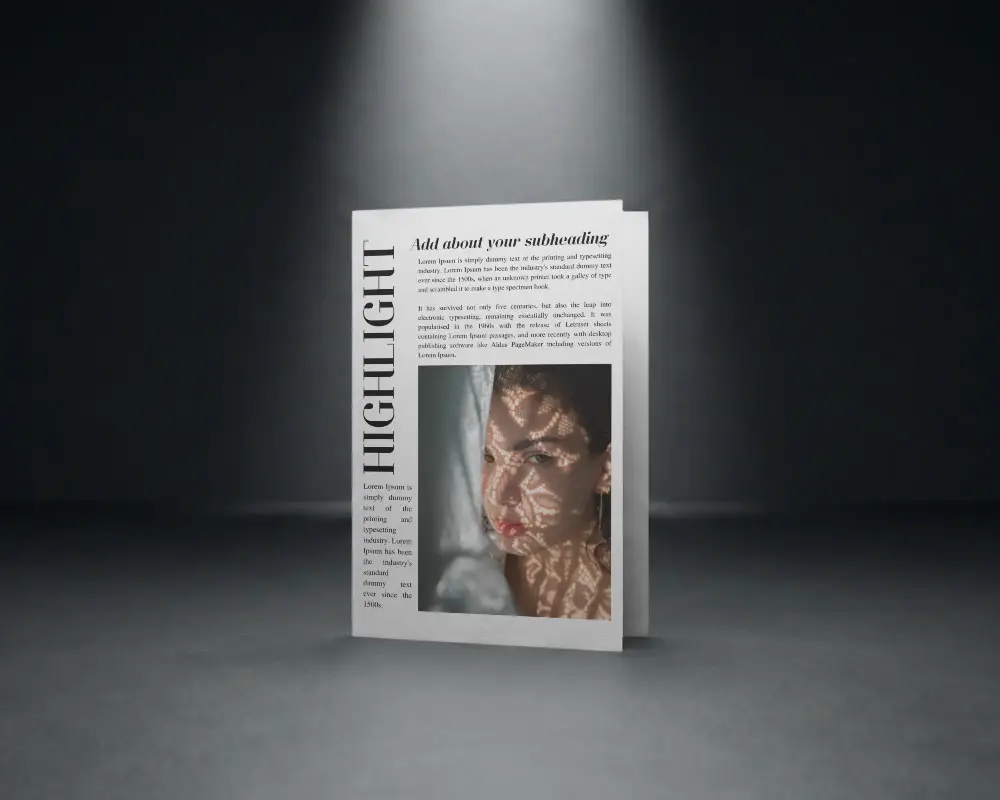 Premium Trifold Brochure Mockup With Elegant Minimalist Stand Design For Brand Presentation