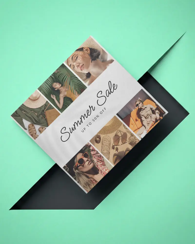 Top View Minimalist Brochure Mockup For Branding And Marketing Projects