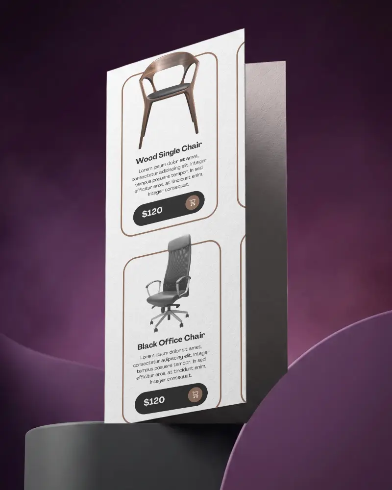 Clean Stationery Brochure Mockup Showcasing Modern Corporate Design Template Ideas