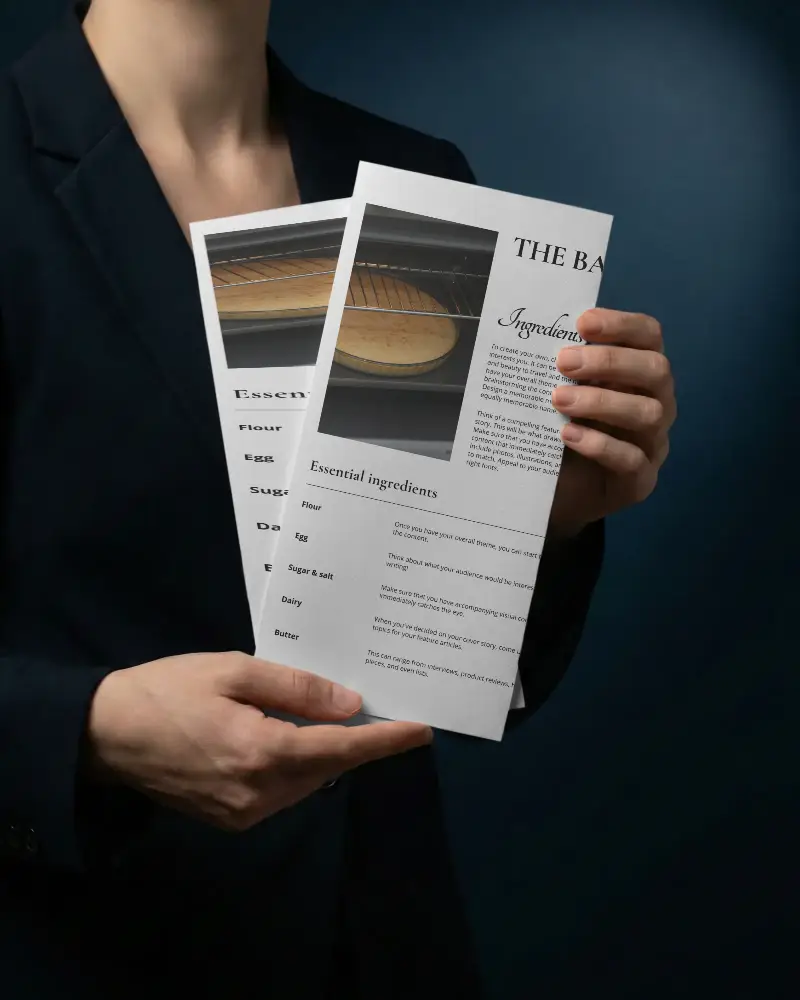 Minimalistic Brochure Mockup With Clean Layout For Brand Promotion And Advertising Material