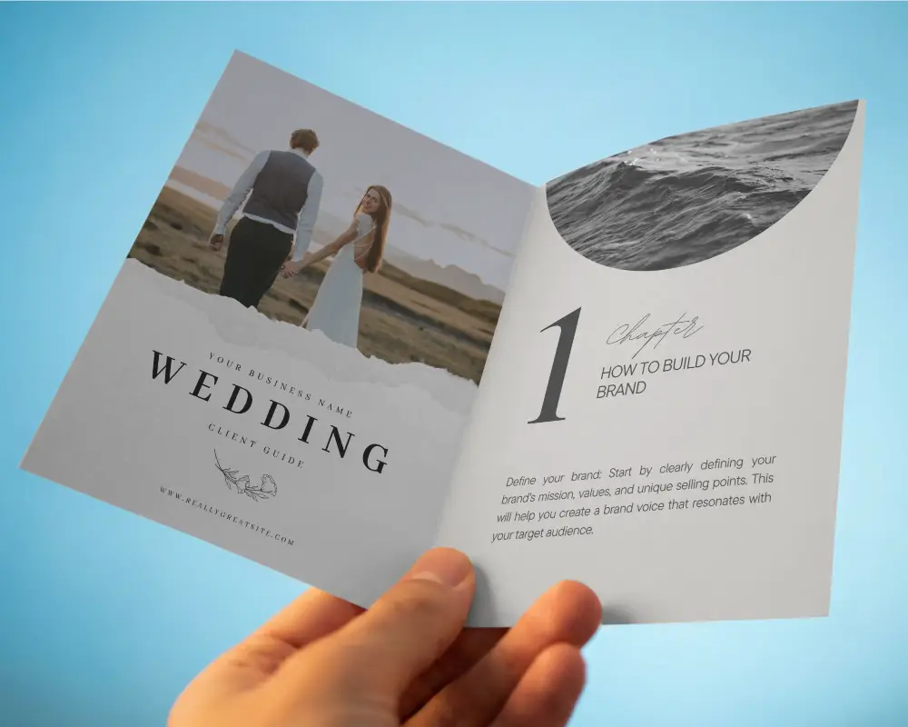 Blank Bifold Brochure Mockup For Clean Minimalist Print Design Showcase