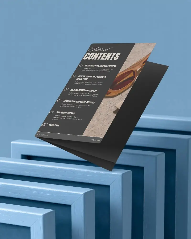 Modern Minimalist Brochure Mockup Template For Professional Branding And Advertising Projects