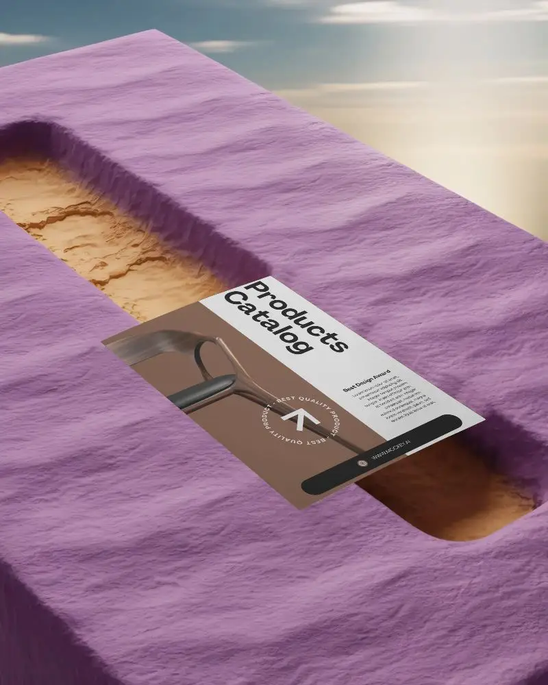 Premium Brochure Mockup With Minimalist Sleek Design For Corporate Marketing Presentation Use