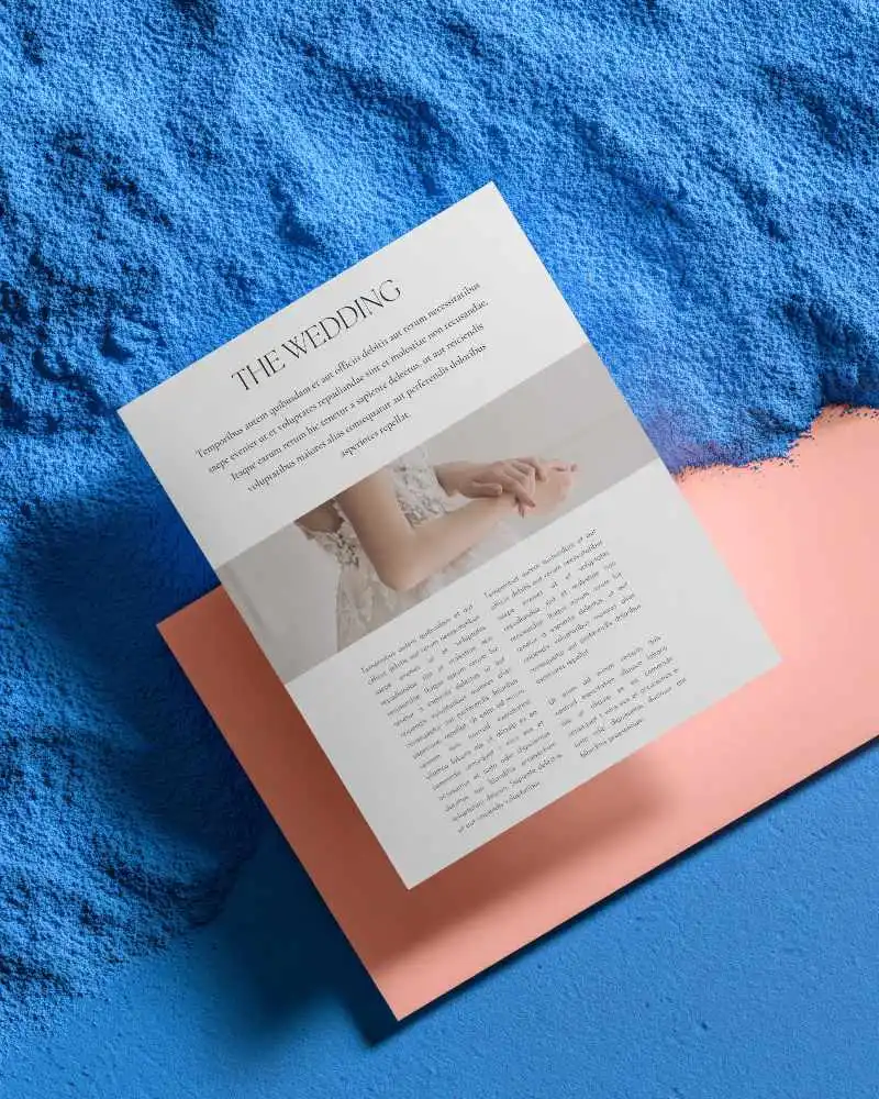 Modern Flat Brochure Mockup With Clean Simple Design And Creative Background Texture