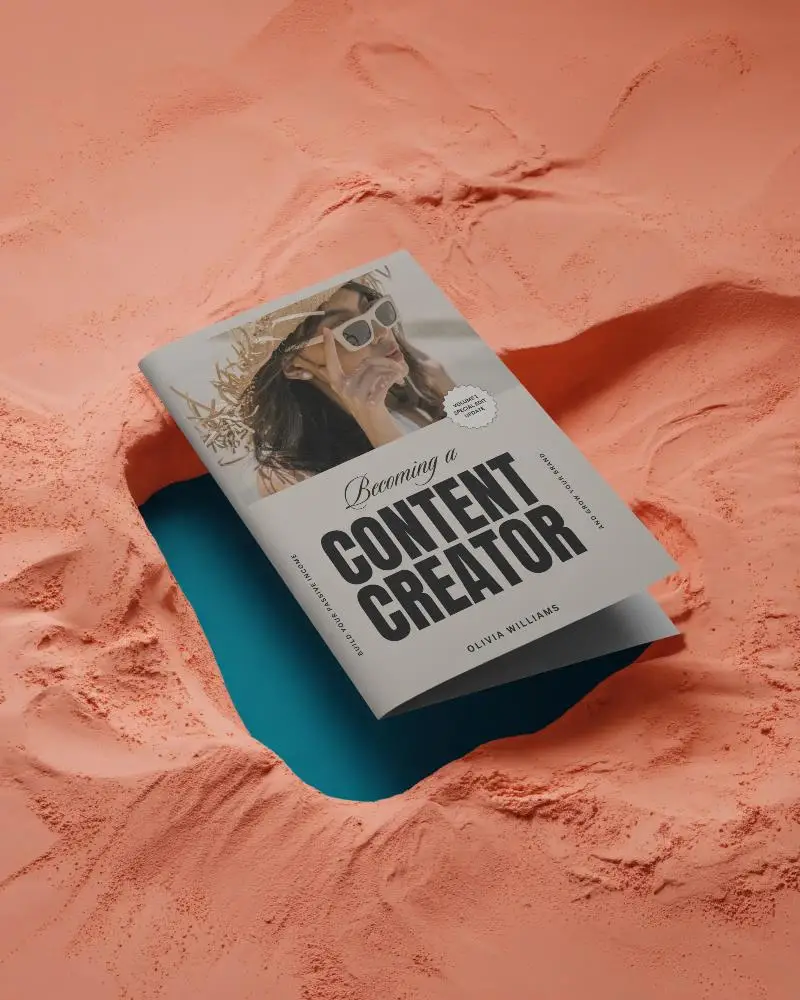 Sleek Minimalistic Brochure Mockup With Folded Design For Professional Presentations