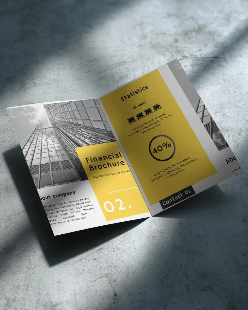 Realistic Paper Brochure Layout Mockup For Print And Marketing Materials