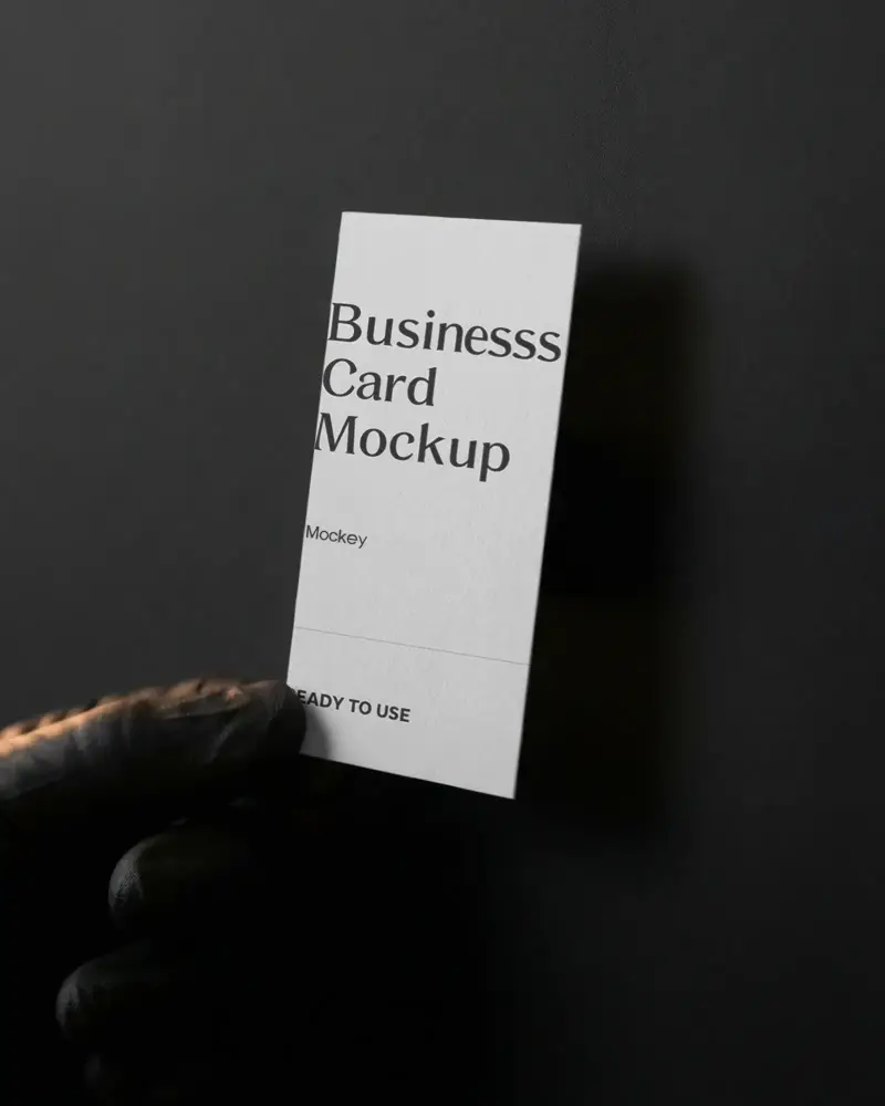 Professional Blank Business Card Mockup Vertical Layout For Creative Showcase