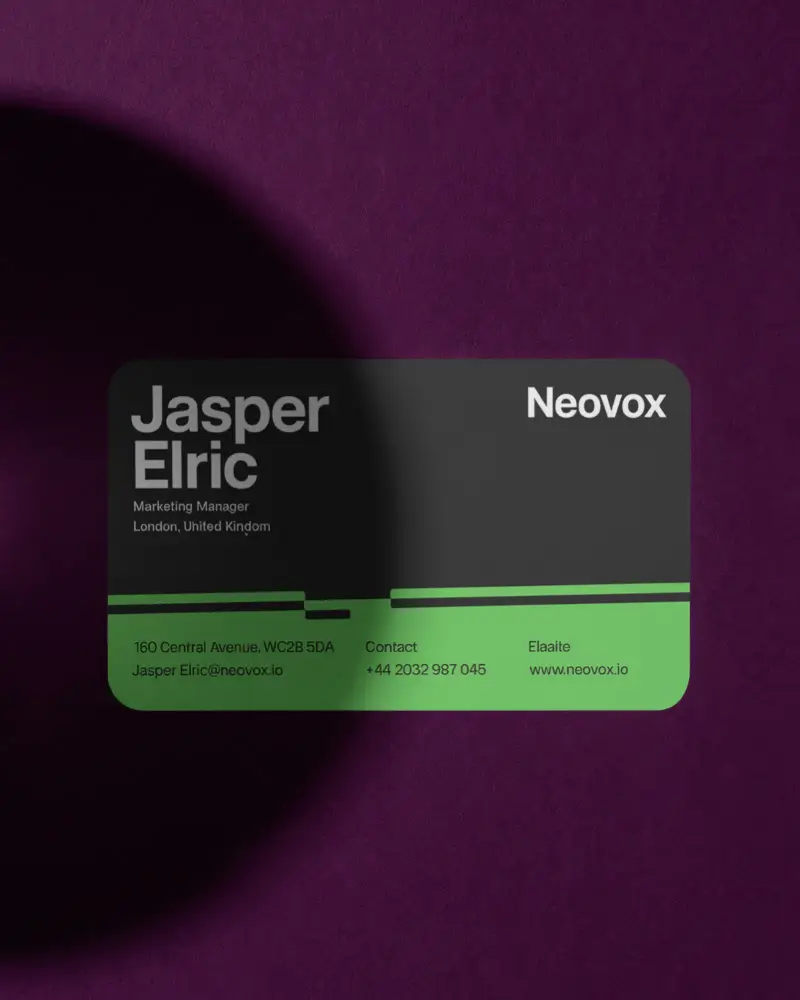 Minimalist Business Card Mockup With Rounded Corners And Subtle Shadow Background