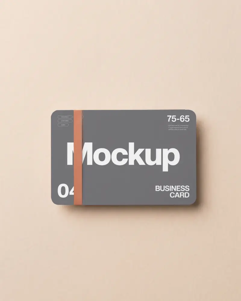 Minimalistic Elegant Business Card Mockup With Clean Layout And Sleek Horizontal Band