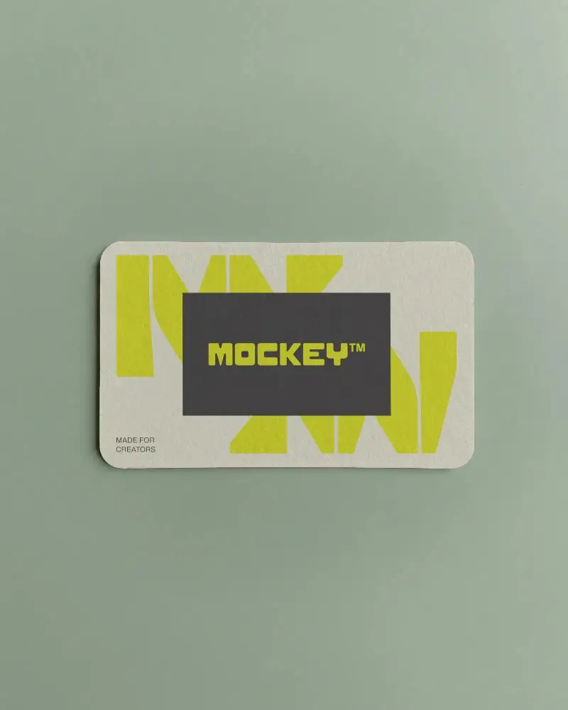 Premium Textured Rounded Business Card Mockup Showcase Minimalist Identity Design Template
