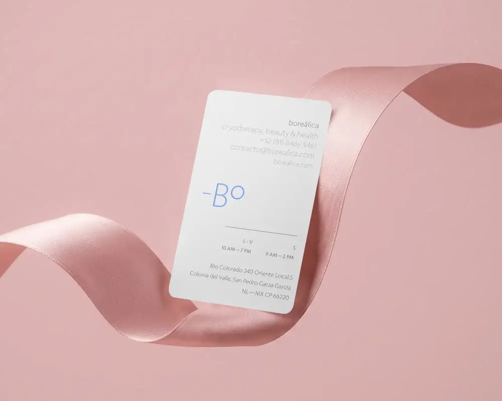 Sleek Professional Business Card Mockup With Ribbon Background For Branding Design