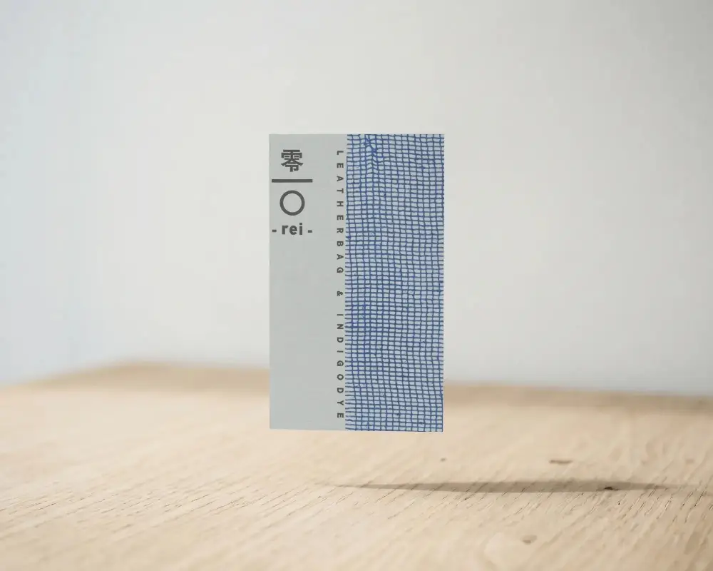 Vertical Plain Business Card Mockup Showing Simple Elegant Design On Subtle Textured Background