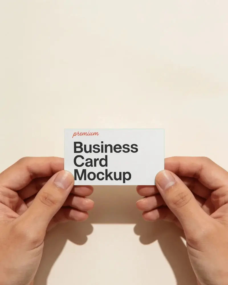 High Quality Realistic Personalized Business Card Mockup For Professional Brand Presentation