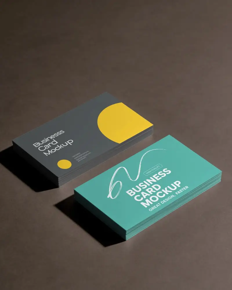 Professional Blank Business Card Mockup Stacked Minimalistic Clean Design Presentation