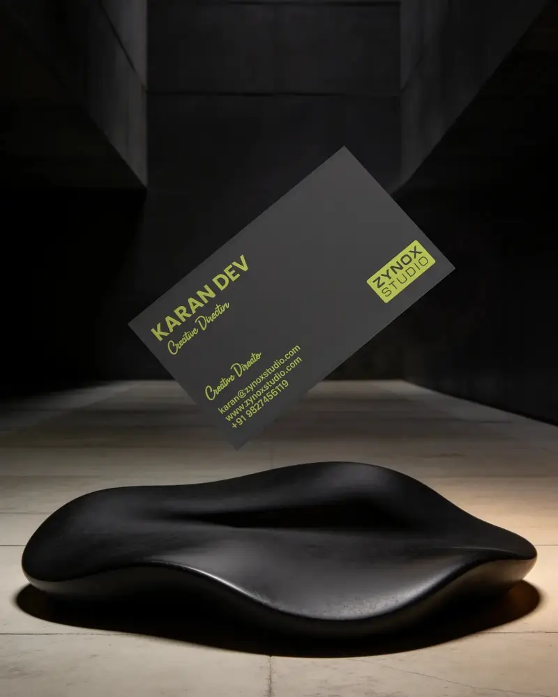 Modern Floating Business Card Mockup Clean Elevated Presentation For Professional Branding